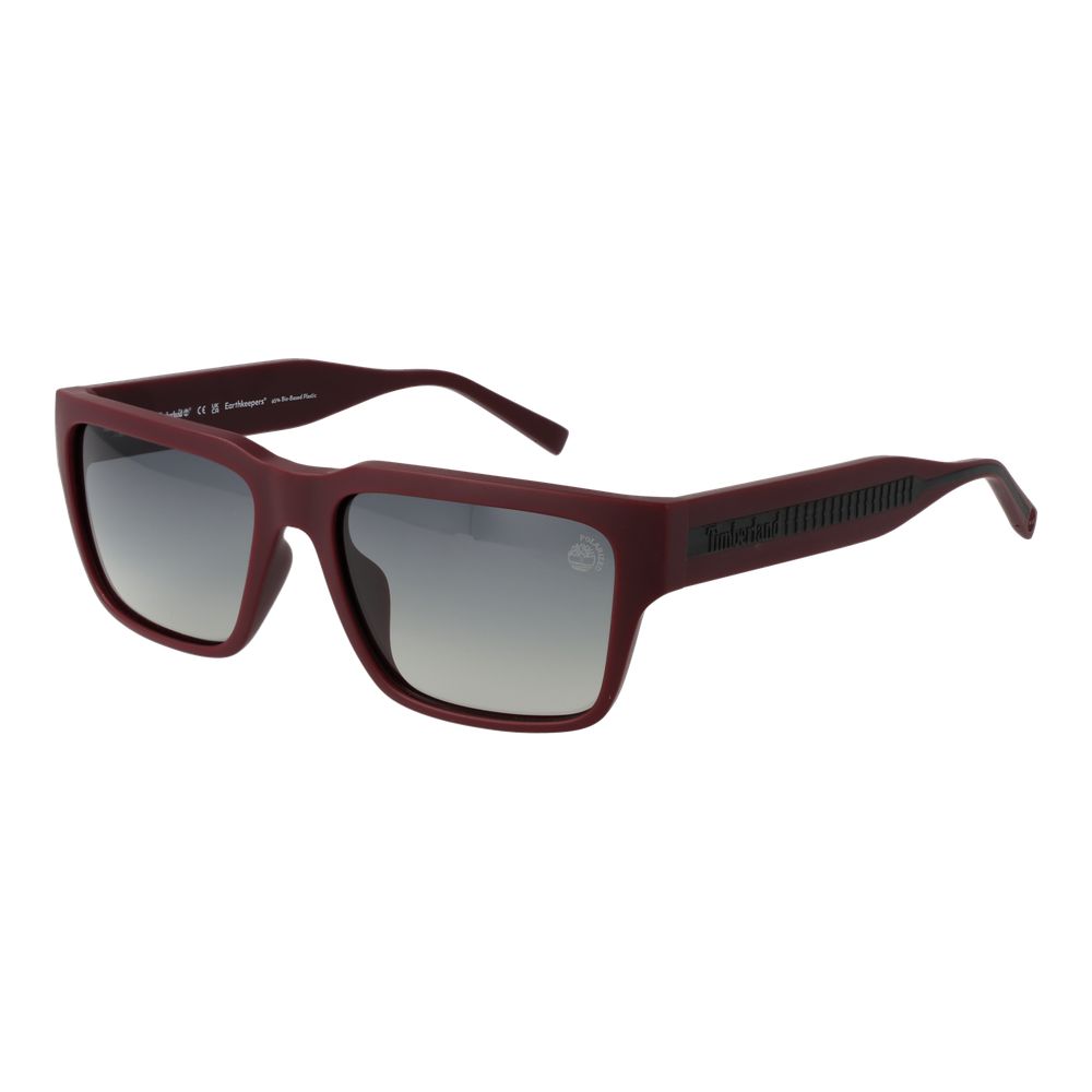 Timberland Sonnenbrille aus burgunderfarbenem Kunststoff