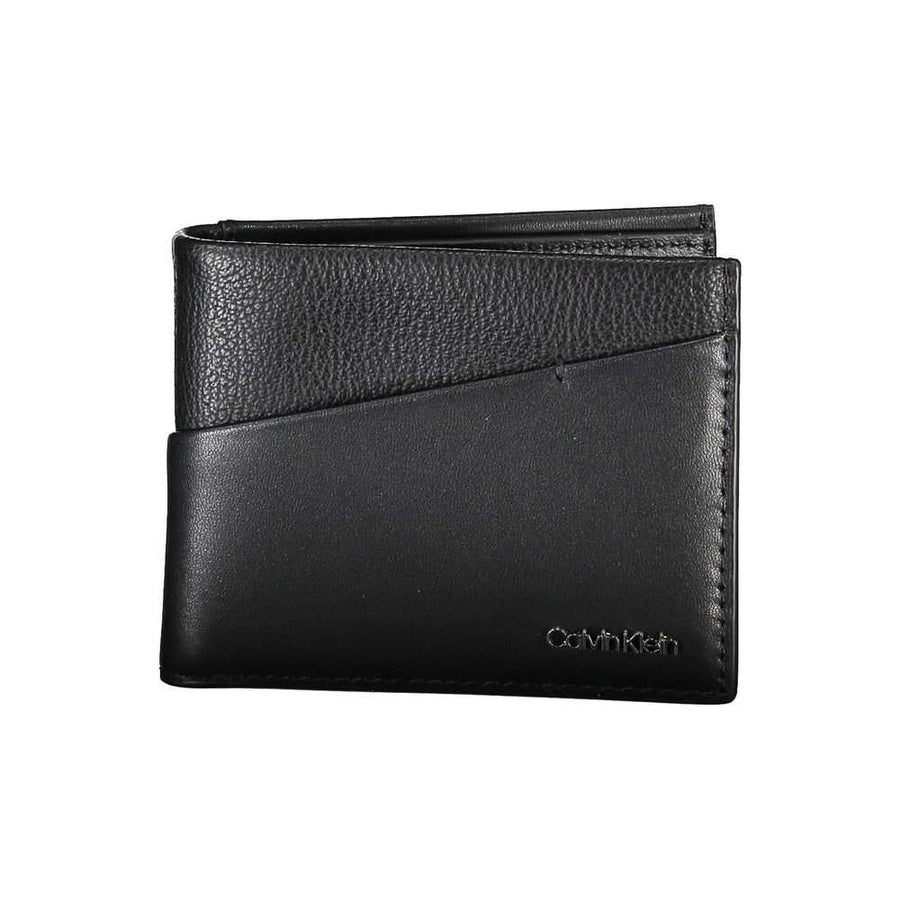 Calvin Klein Schwarzes Polyester Herren Portemonnaie