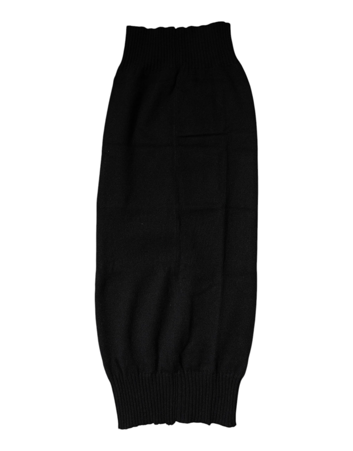 Dolce & Gabbana Schwarzer Kaschmir Strick-Halswärmer Foulard-Schal