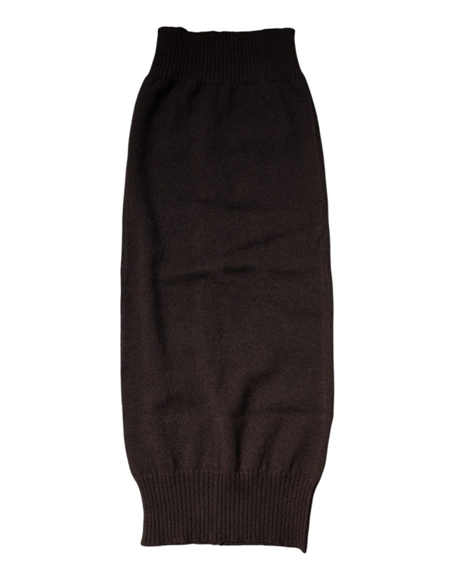 Dolce & Gabbana Brauner Kaschmir-Nackenwärmer gestrickt Foulard-Schal