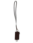 Dolce & Gabbana Braunes Kalbsleder Lanyard Logo Kartenhalter Brieftasche