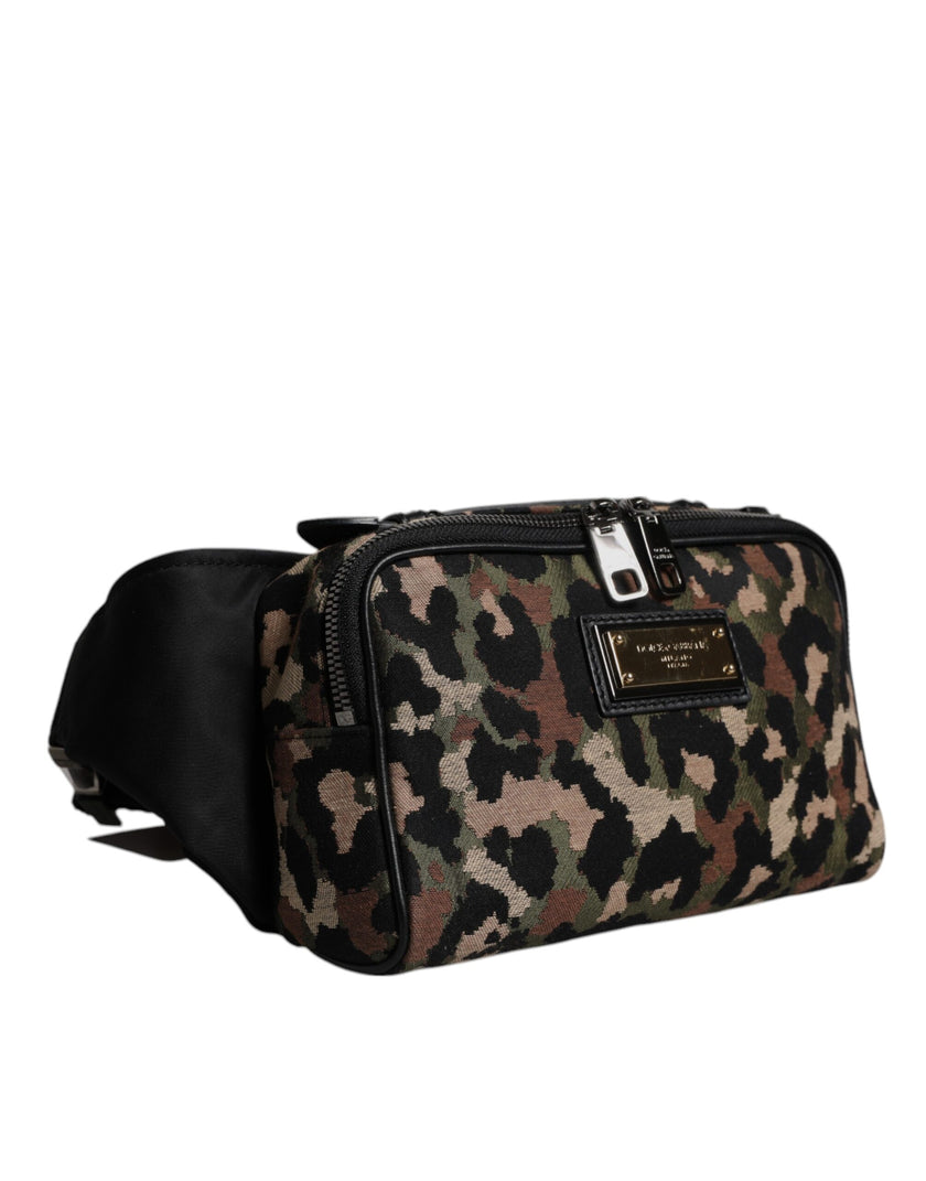 Dolce & Gabbana Multicolor Leopard DG Logo Gürtel Taille Gürteltasche