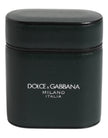 Dolce & Gabbana Grünes Kalbsleder Logo Druck Flip Halter Airpods Fall