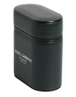 Dolce & Gabbana Grünes Kalbsleder Logo Druck Flip Halter Airpods Fall