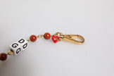 Dolce & Gabbana Multicolor Gold-Ton Messing Kette DG Logo Würfel-Armband