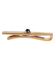 Dolce & Gabbana Schwarzer Saphir Gold-Ton Messing Krawattenklammer Bar