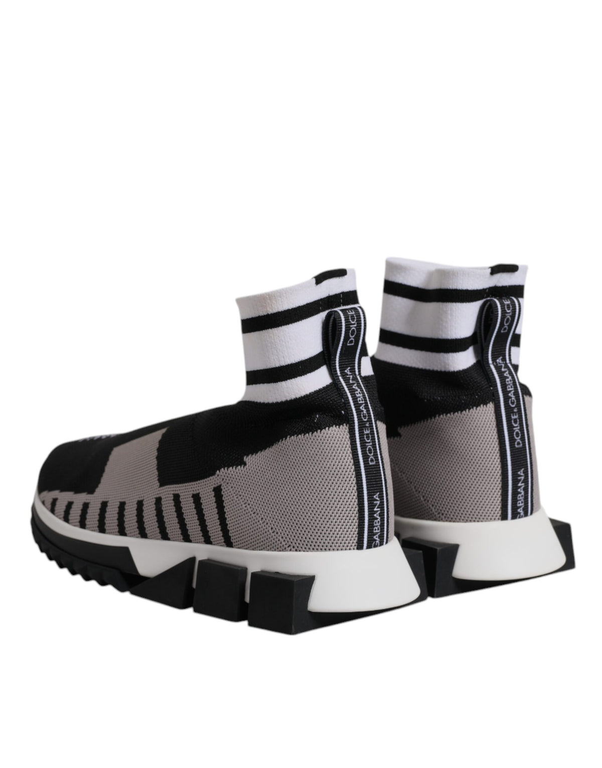 Dolce & Gabbana Schwarz Grau Sorrento Socken Frauen Turnschuhe Schuhe
