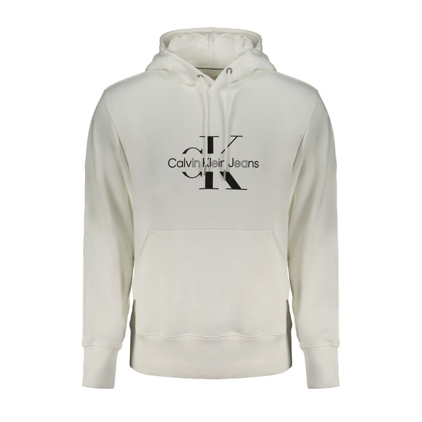 Calvin Klein Baumwoll-Pullover in Weiß
