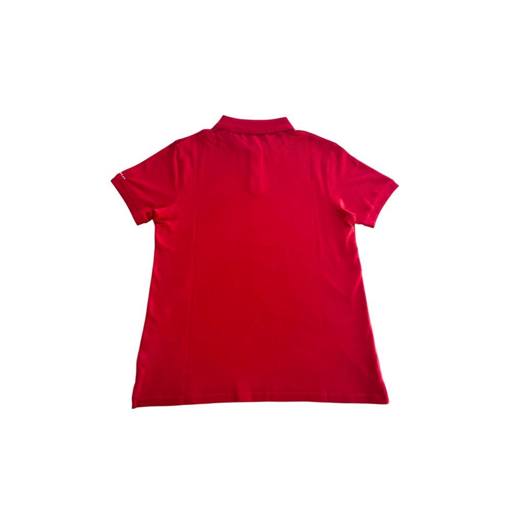 Trussardi Beachwear Rotes Herren-Poloshirt aus Baumwolle