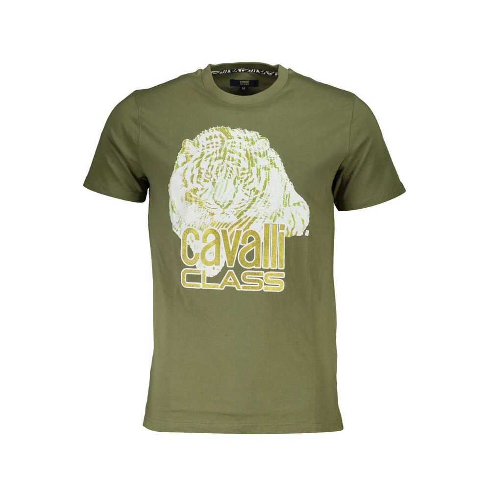 Cavalli Class Men's Green Cotton T-Shirt