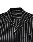 Dolce & Gabbana Schwarz Weiß Streifen Baumwolle Männer Pyjama Set Nachtwäsche