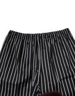 Dolce & Gabbana Schwarz Weiß Streifen Baumwolle Männer Pyjama Set Nachtwäsche
