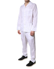 Dolce & Gabbana Weißes Baumwollhemd Hose Pyjama Set Schlafanzug