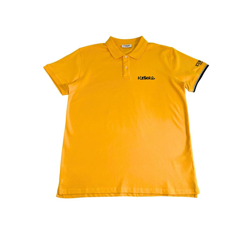 Iceberg Herren Poloshirt aus gelber Baumwolle