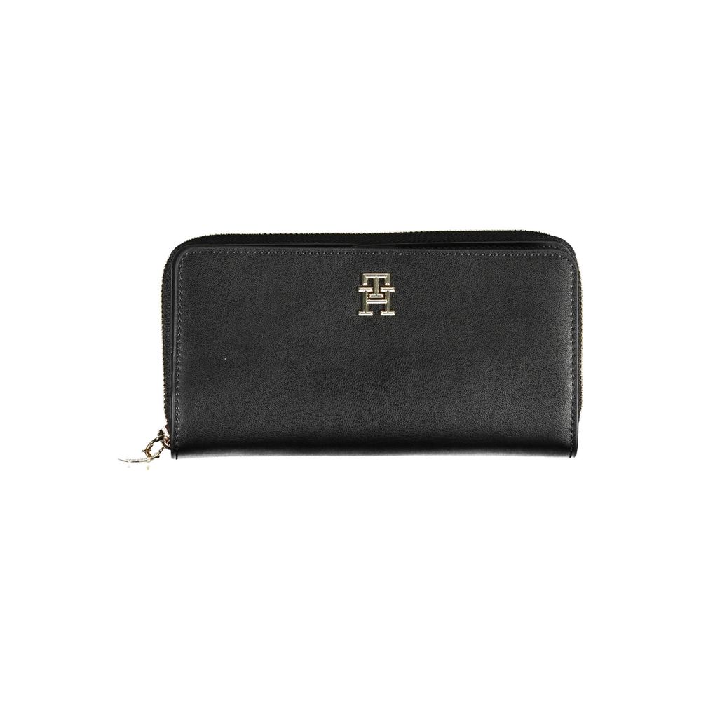 Tommy Hilfiger Black Polyurethane Women's Wallet