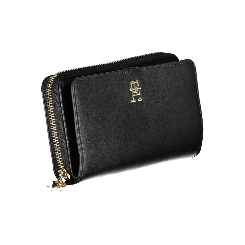 Tommy Hilfiger Black Polyurethane Women's Wallet