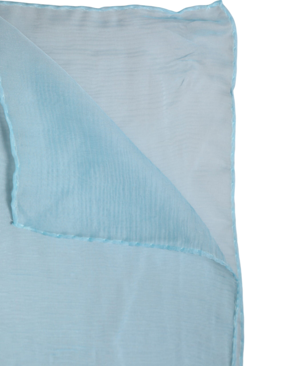Dolce & Gabbana Light Blue Silk Rectangular Wrap Scarf
