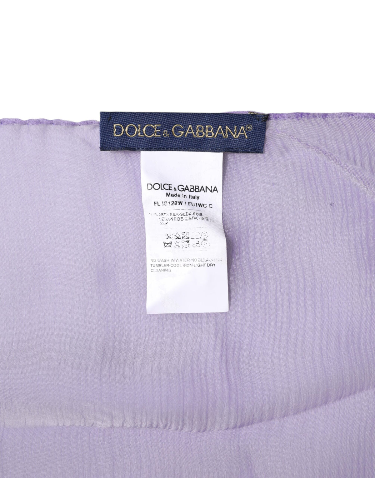 Dolce & Gabbana Purple Silk Scarf Rectangle Wrap Scarf