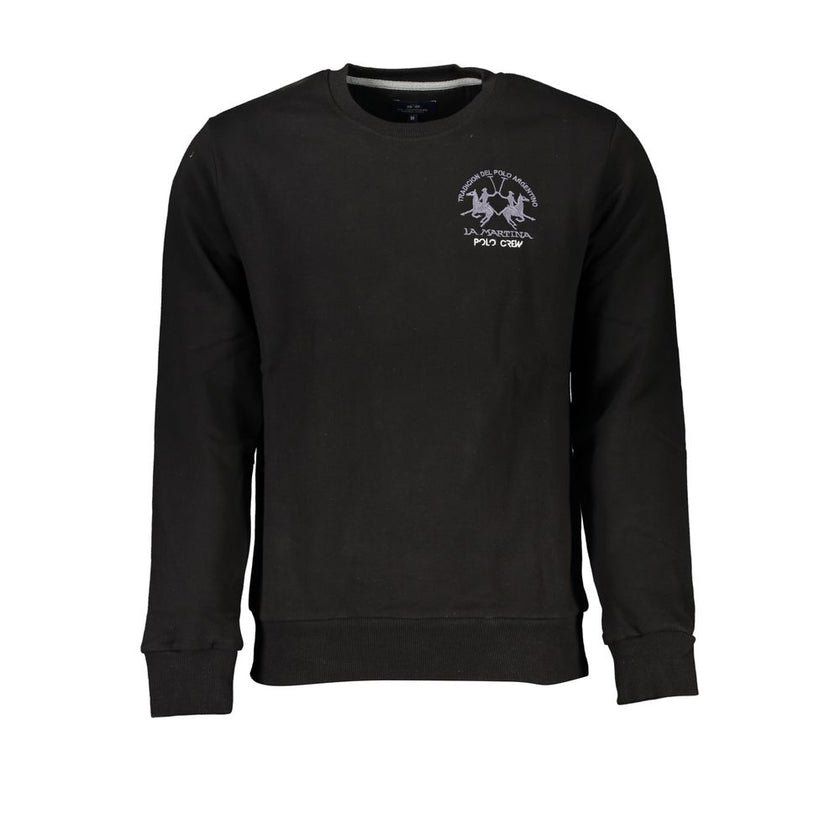La Martina Schwarzer Herrenpullover aus Baumwolle
