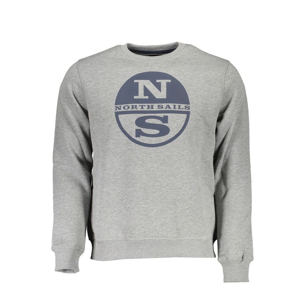 North Sails Grauer Baumwollpullover für Herren