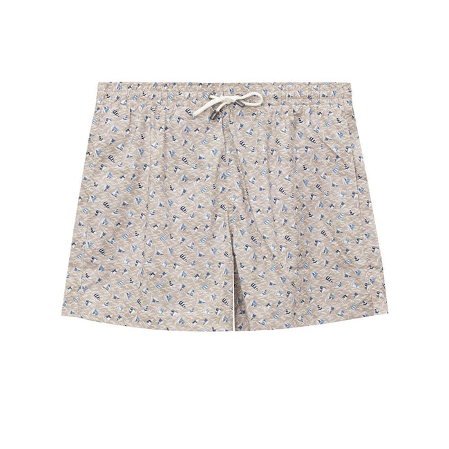 Canali Beige Polyester Badeshorts