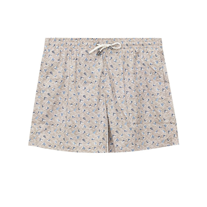 Canali Beige Polyester Badeshorts