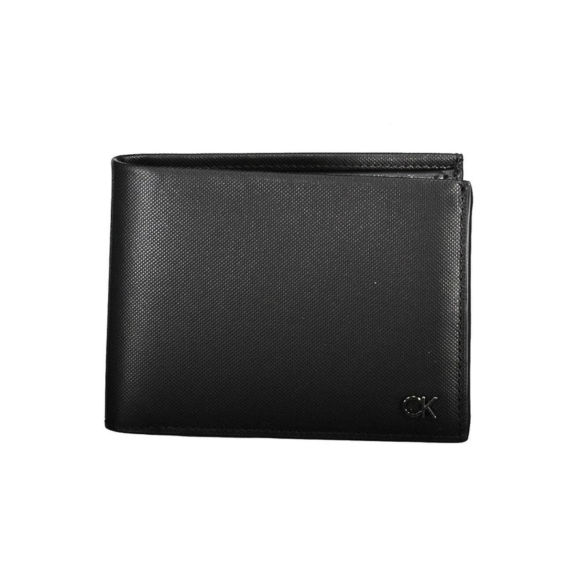 Calvin Klein Schwarzes Leder Portemonnaie für Herren