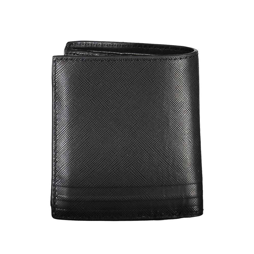 Tommy Hilfiger Schwarzes Leder Portemonnaie für Herren