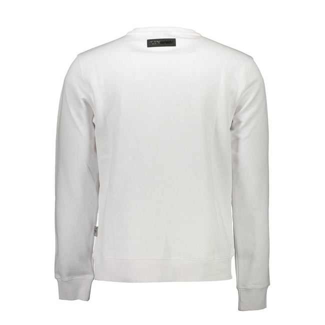 Plein Sport Bianco Baumwoll-Sweatshirt für Herren