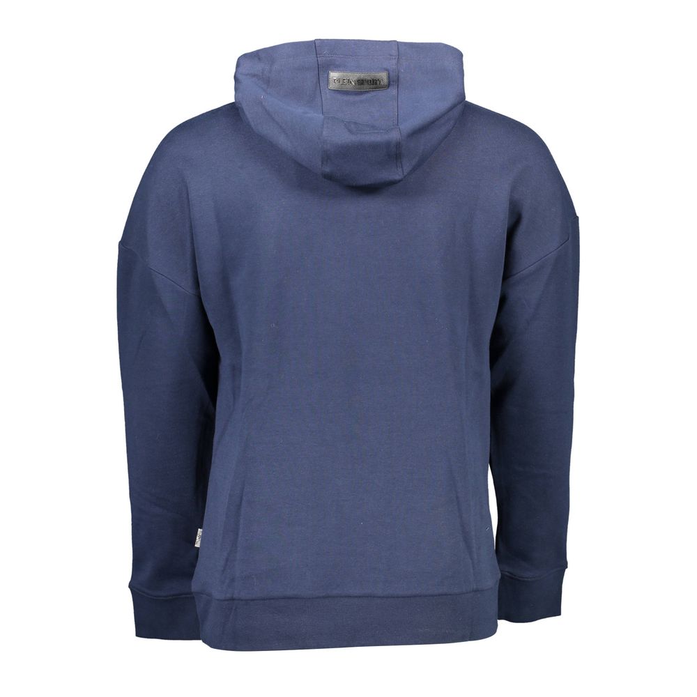 Plein Sport Blauer Baumwoll-Kapuzenpullover für Herren