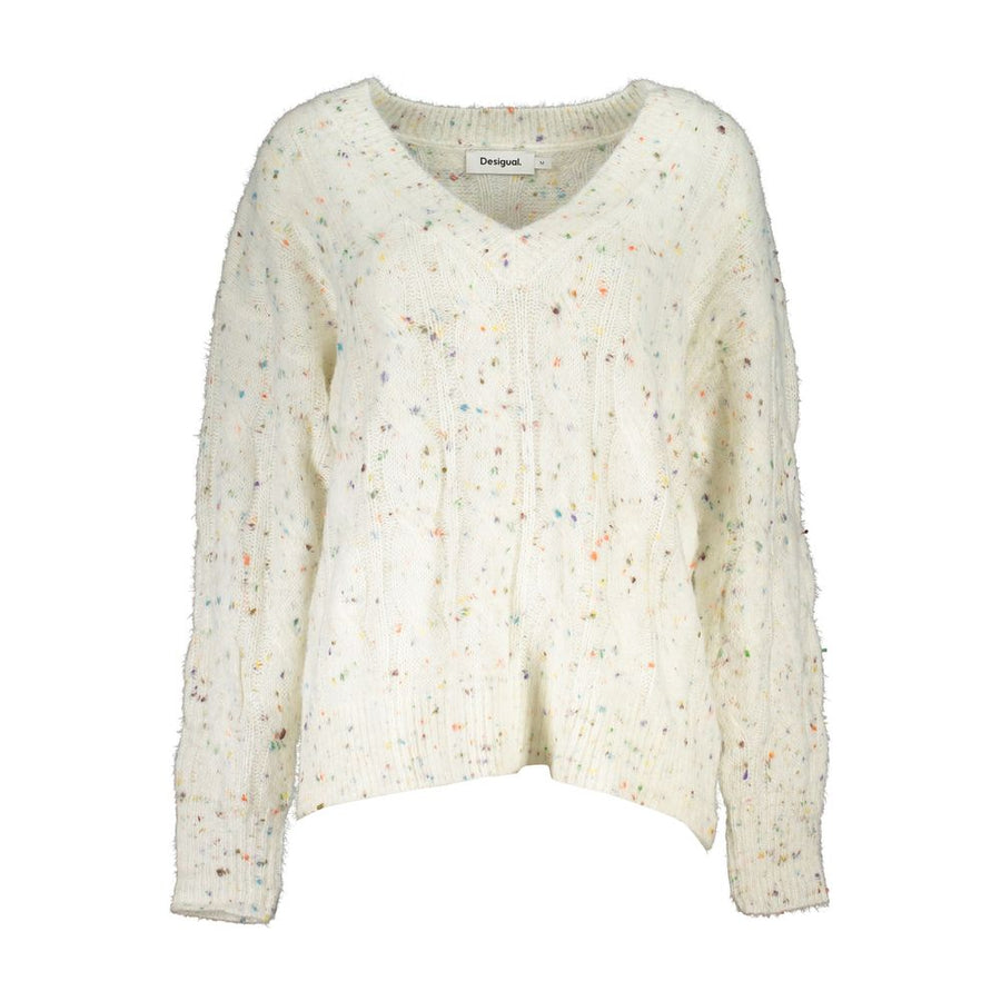 Desigual High-Neck Sweater with Contrast Details