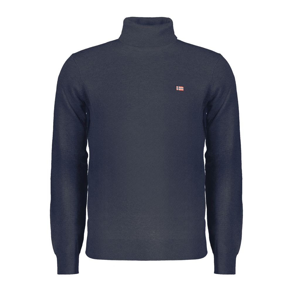 Norway 1963 Blauer Herrenpullover aus Wolle