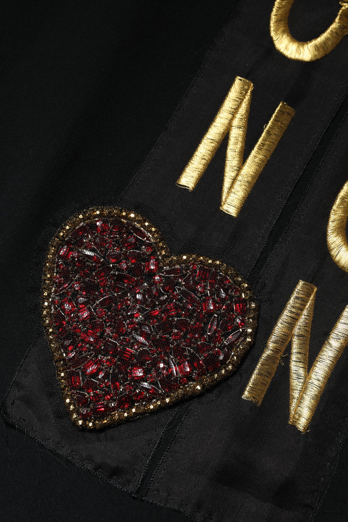 Dolce & Gabbana Schwarzes Fashion Devotion Verschönertes Minikleid