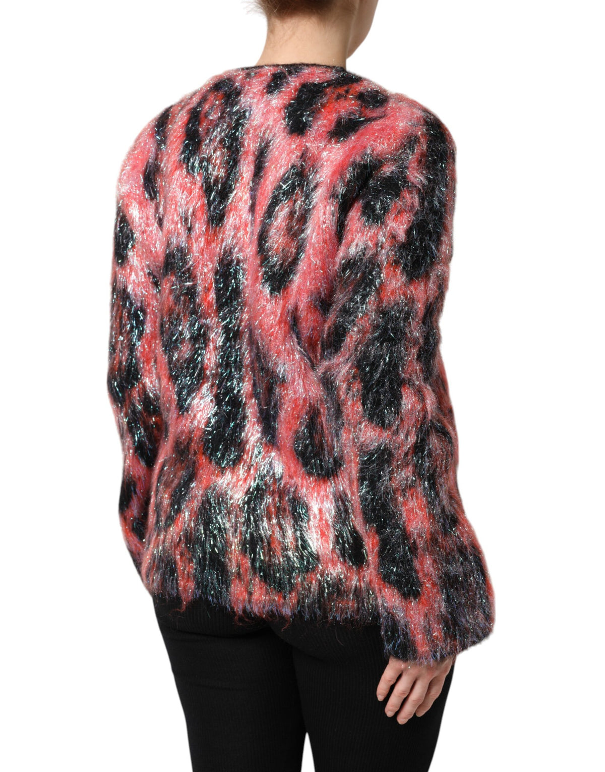 Dolce & Gabbana Red Mohair Wool Cardigan with Button Placket