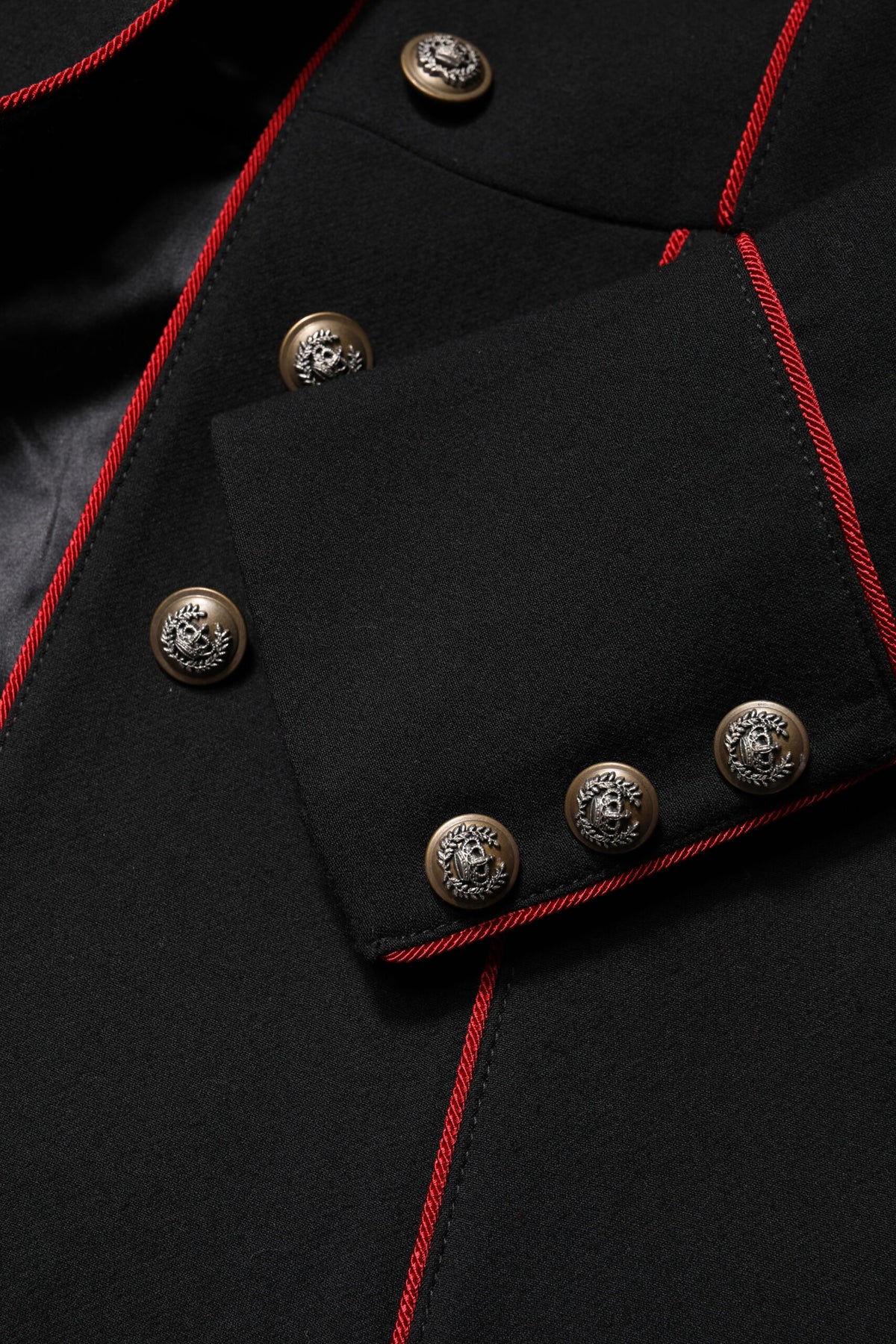 Dolce & Gabbana Schwarzer einreihiger Trenchcoat aus Wolle
