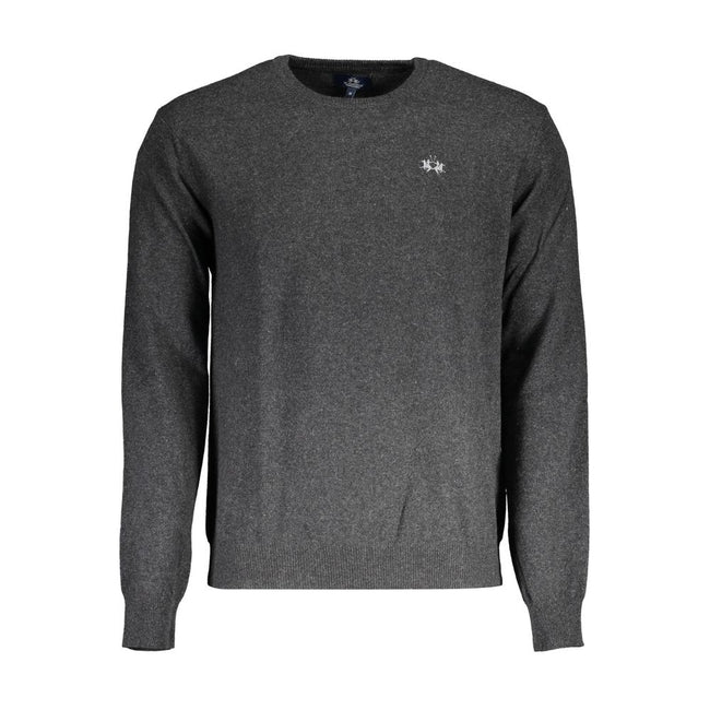 La Martina Grauer Pullover aus Wolle