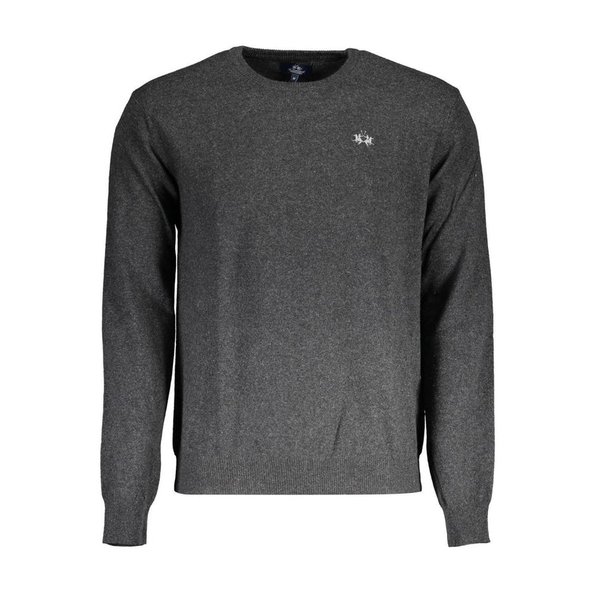 La Martina Grauer Pullover aus Wolle