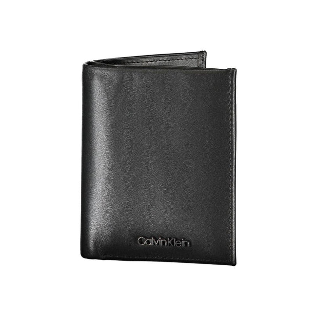 Calvin Klein Schwarzes Leder Portemonnaie