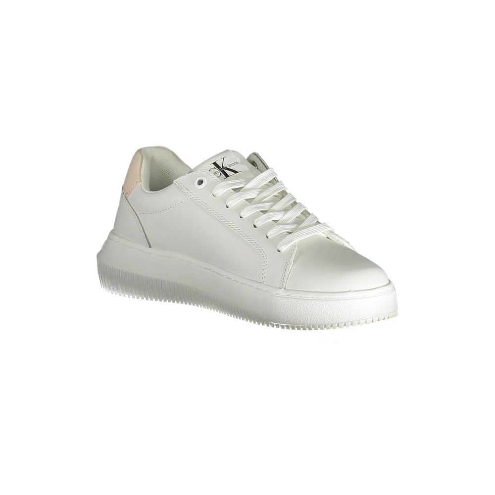 Calvin Klein Women's White Leather Trainers