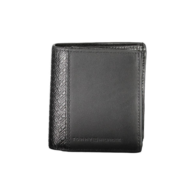 Tommy Hilfiger Schwarzes Leder Portemonnaie
