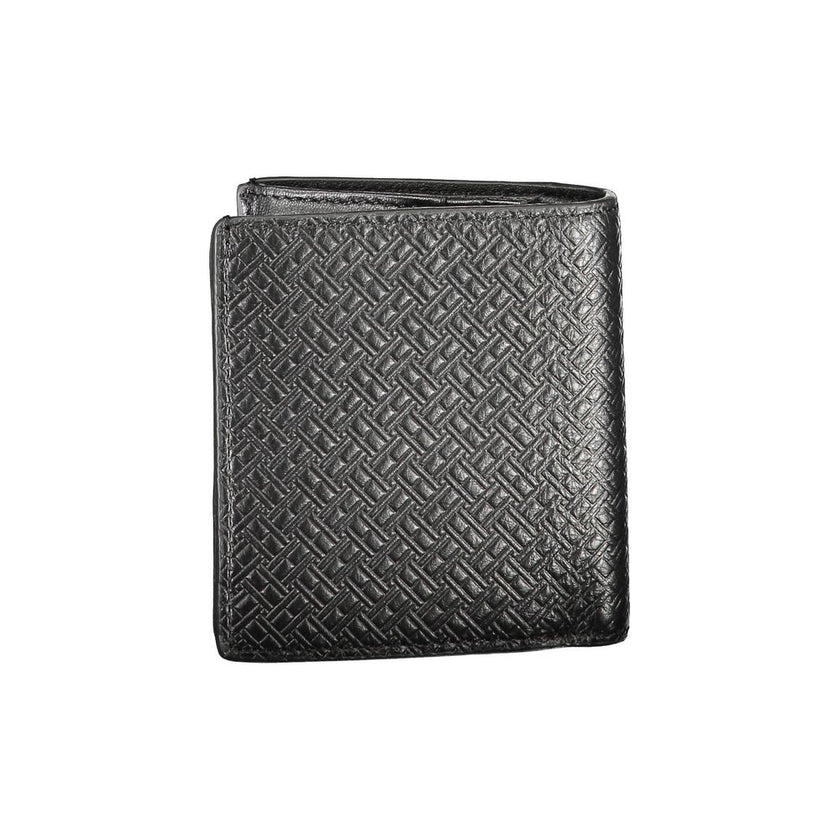 Tommy Hilfiger Schwarzes Leder Portemonnaie