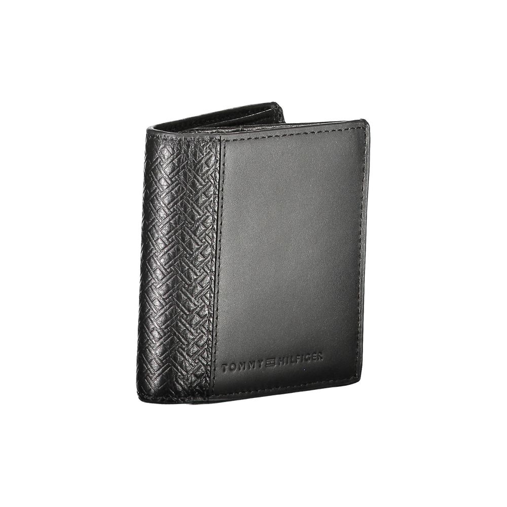 Tommy Hilfiger Schwarzes Leder Portemonnaie