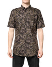 Dolce & Gabbana Mehrfarbiges Camouflage Button Down GOLD Hemd
