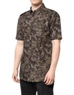 Dolce & Gabbana Mehrfarbiges Camouflage Button Down GOLD Hemd