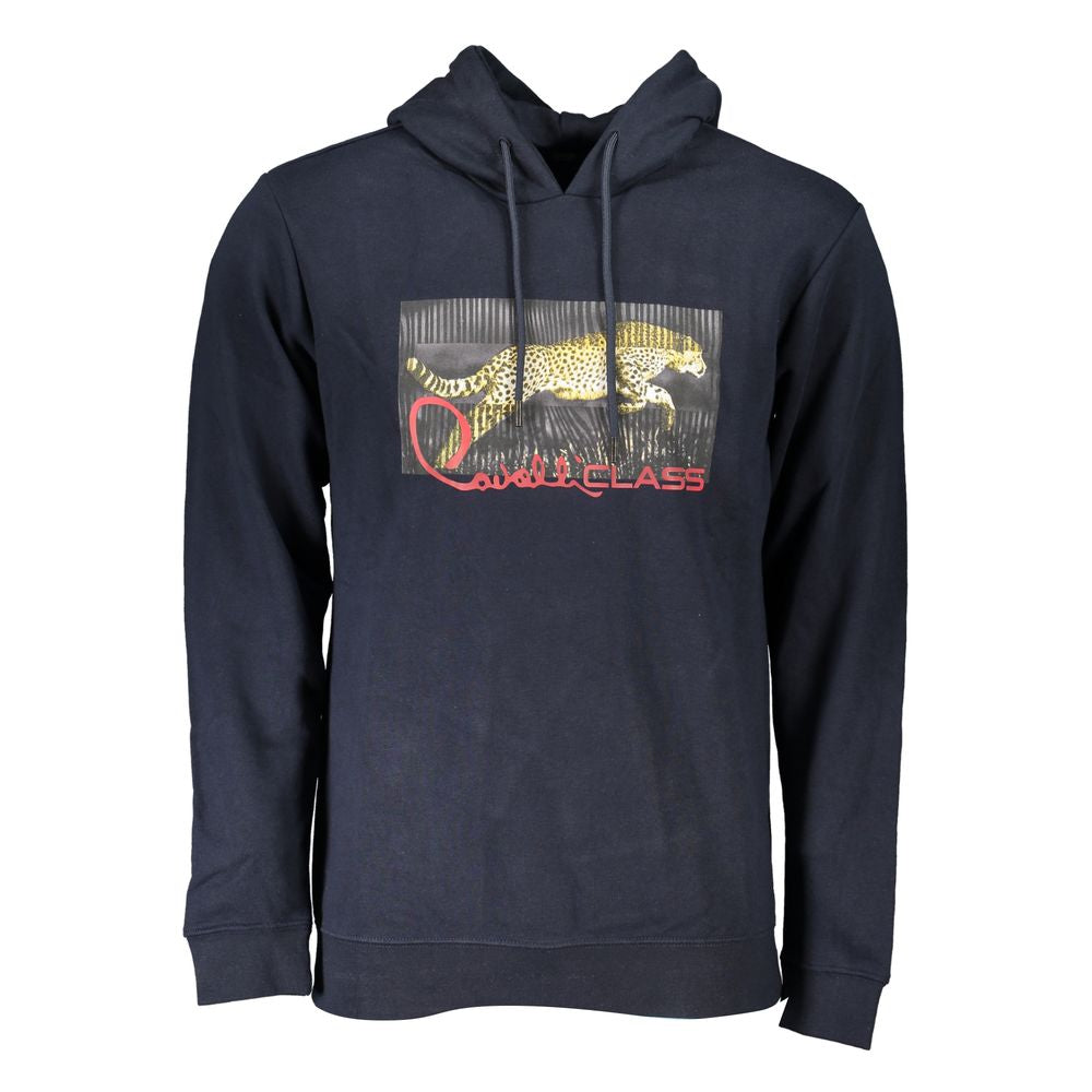 Cavalli Class Blauer Baumwoll-Sweatshirt für Herren