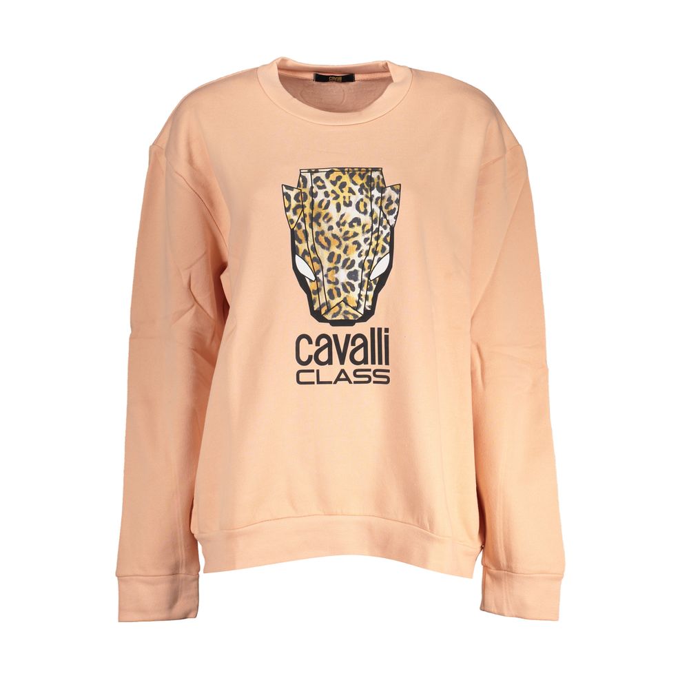 Cavalli Class Rosa Polyester Damen Sweatshirt