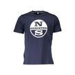 North Sails Blu Baumwoll-T-Shirt für Herren
