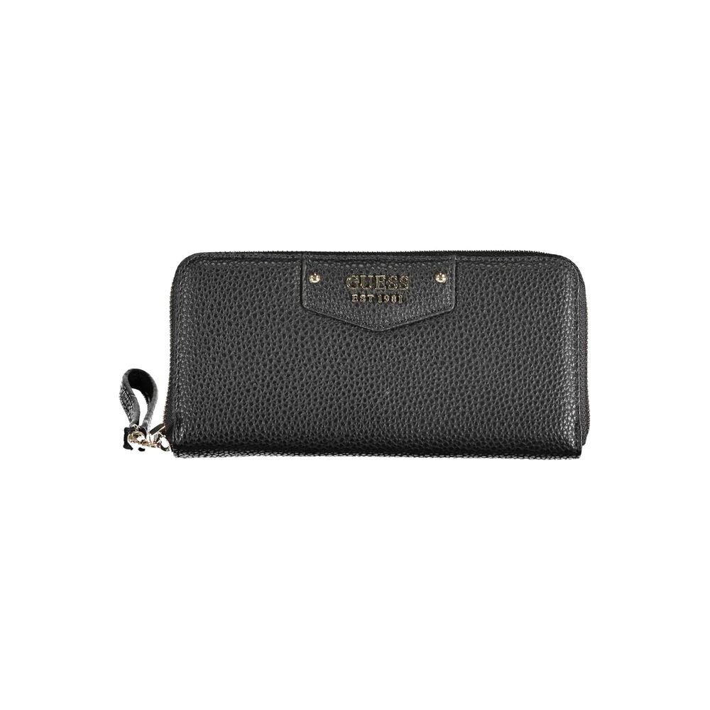 Guess Jeans Schwarze Geldbörse aus Polyurethan für Damen