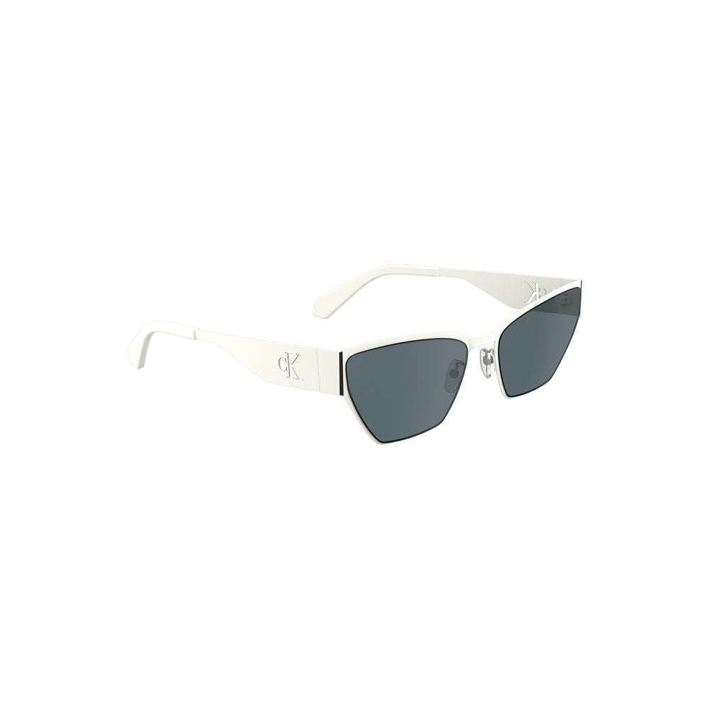 Calvin Klein White Metal Frame Sunglasses