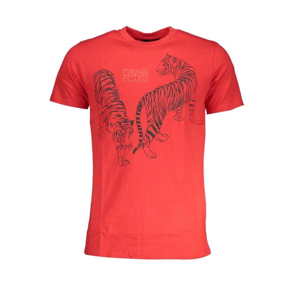 Cavalli Class Men's Red Cotton T-Shirt